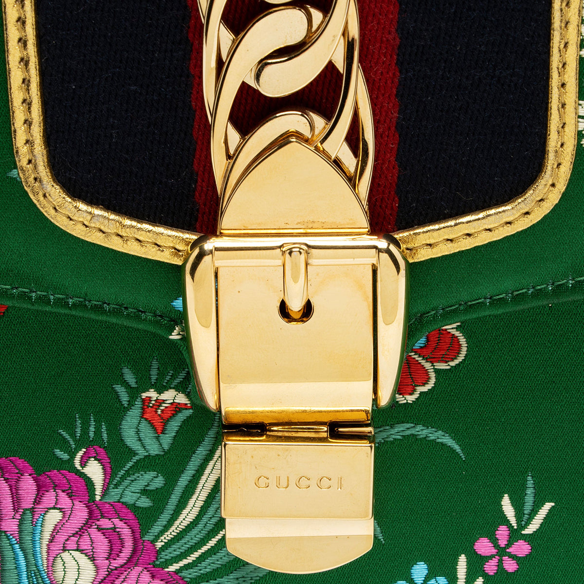 Gucci Jacquard Floral Sylvie Medium Top Handle (SHF-ecl3Zg)