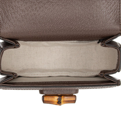 Gucci Jumbo GG Canvas Bamboo 1947 Mini Top Handle Bag (SHF-GbaD9h)
