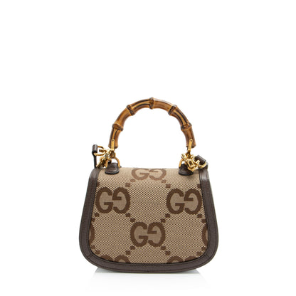 Gucci Jumbo GG Canvas Bamboo 1947 Mini Top Handle