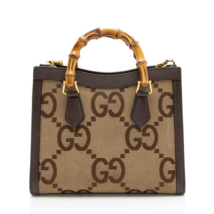 Gucci Jumbo GG Canvas Diana Small Tote