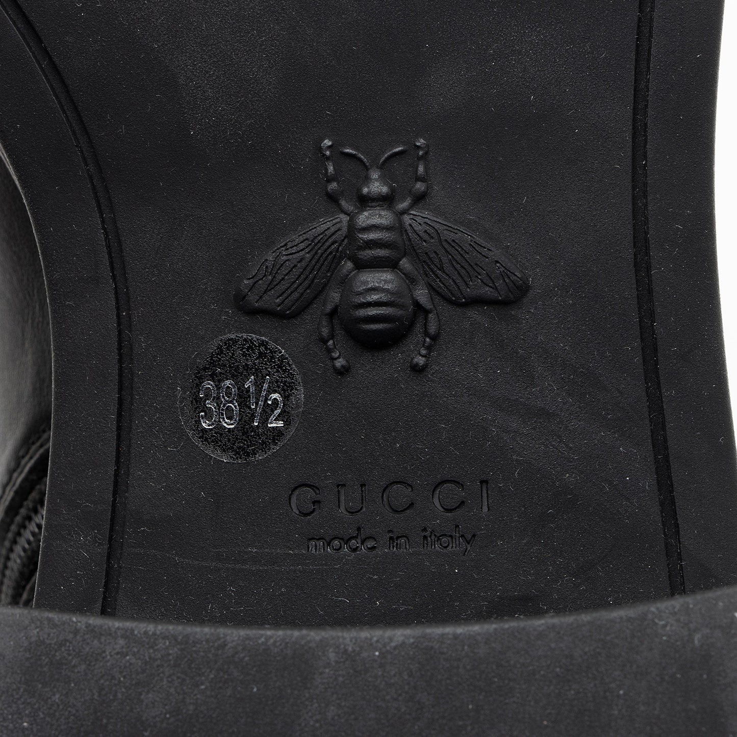 Gucci Jumbo GG Canvas Leather GG Marmont Combat Boots - Size 8.5 / 38.5