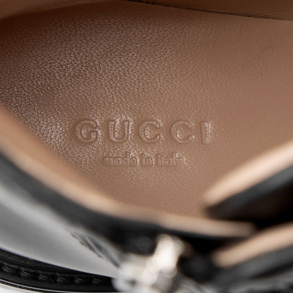 Gucci Jumbo GG Leather Combat Boots - Size 7 / 37