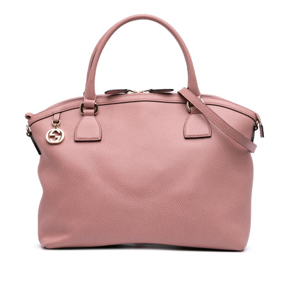 Gucci Large Dollar Calfskin GG Charm Dome Satchel