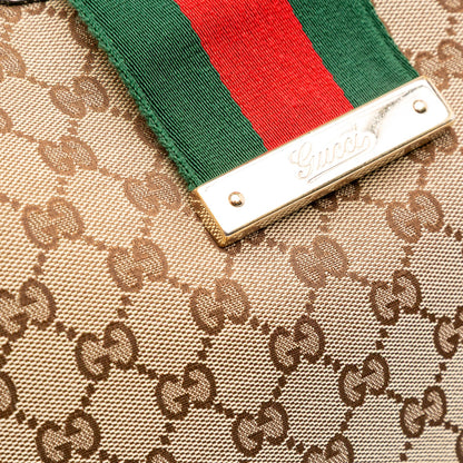 Gucci Large GG Canvas Web New Ladies Hobo