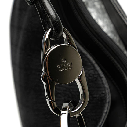 Gucci Large GG Denim Horsebit Classic Ring Hobo