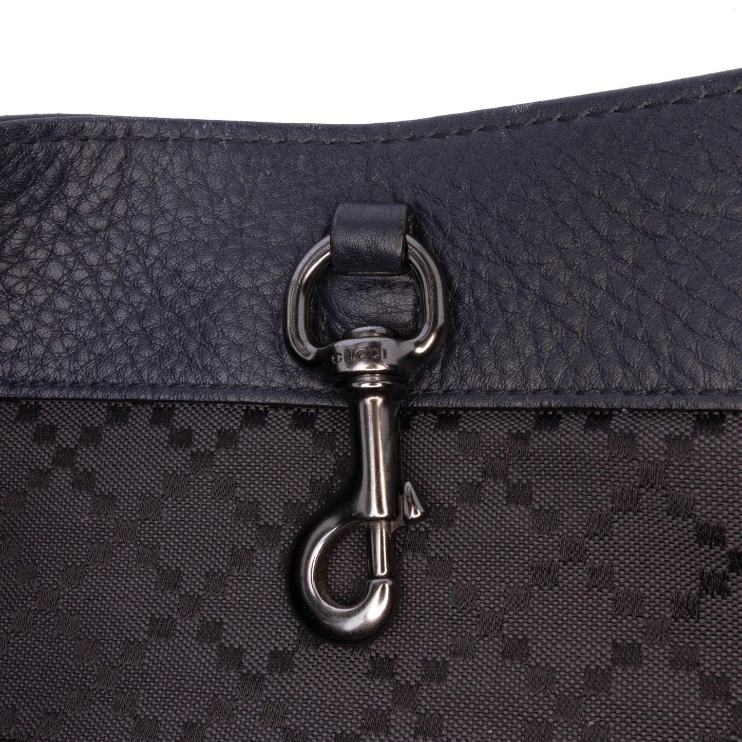 Gucci Large Leather Bamboo Double Pocket Messenger Bag