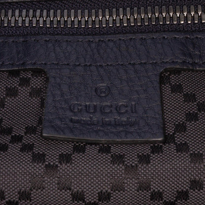 Gucci Large Leather Bamboo Double Pocket Messenger Bag