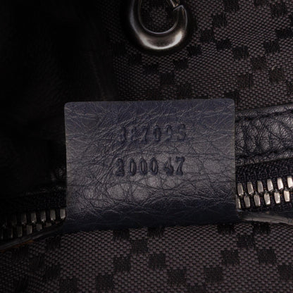Gucci Large Leather Bamboo Double Pocket Messenger Bag