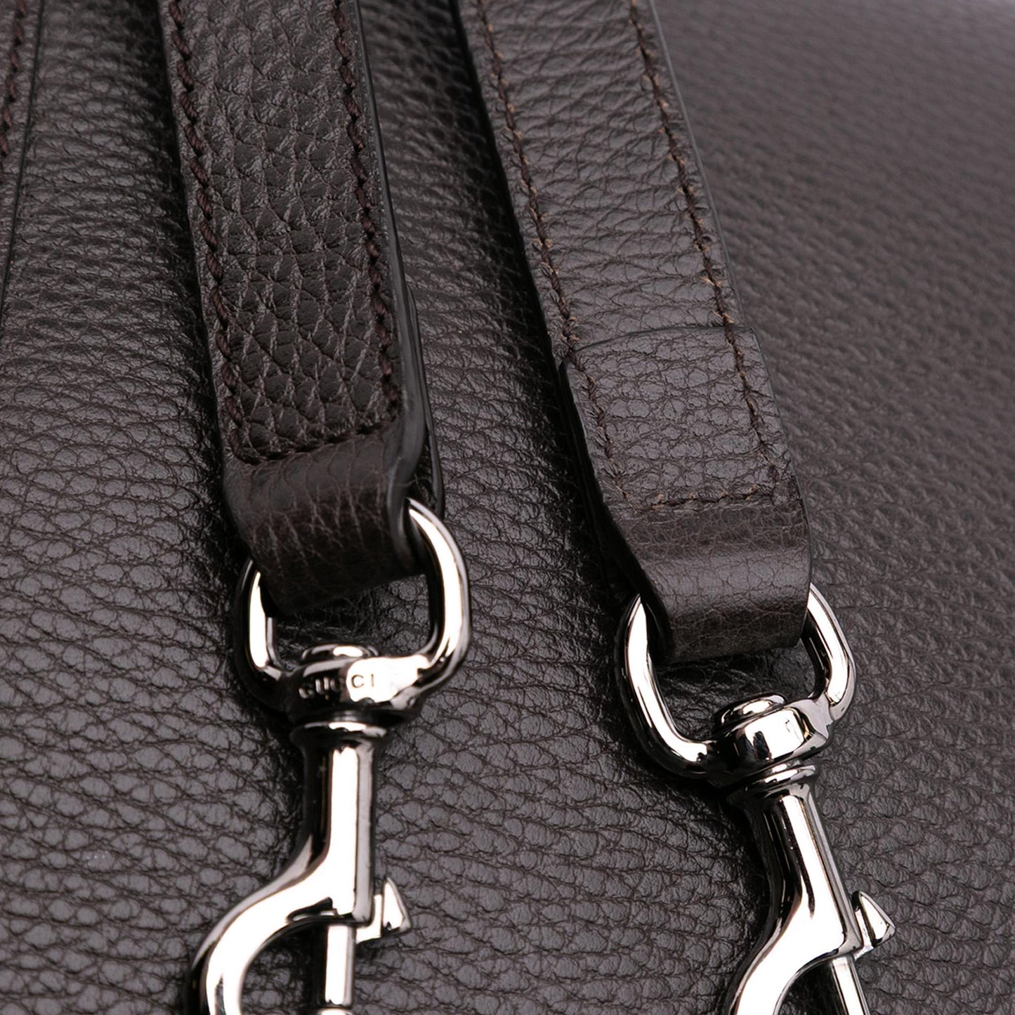 Gucci Large Leather GG Charm Dome Satchel