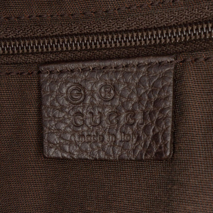 Gucci Large Pebbled Calfskin Bamboo Bar Tote