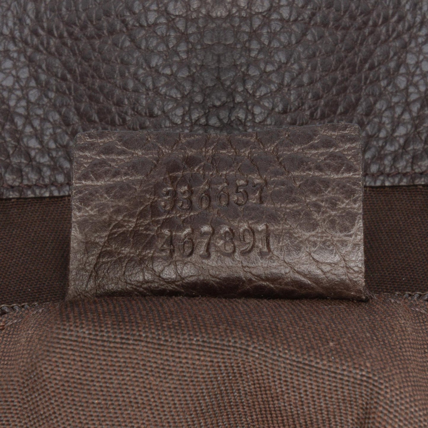 Gucci Large Pebbled Calfskin Bamboo Bar Tote