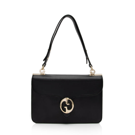 Gucci Leather 1973 Flap Medium Shoulder Bag (SHF-T6hZOI)