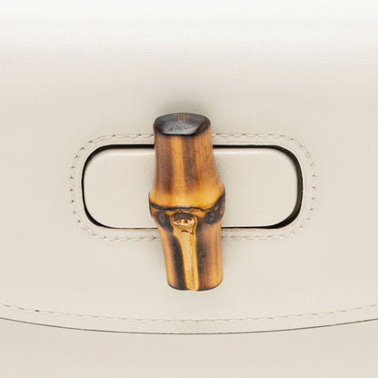 Gucci Leather Bamboo 1947 Small Top Handle Bag (SHF-twXIoA)