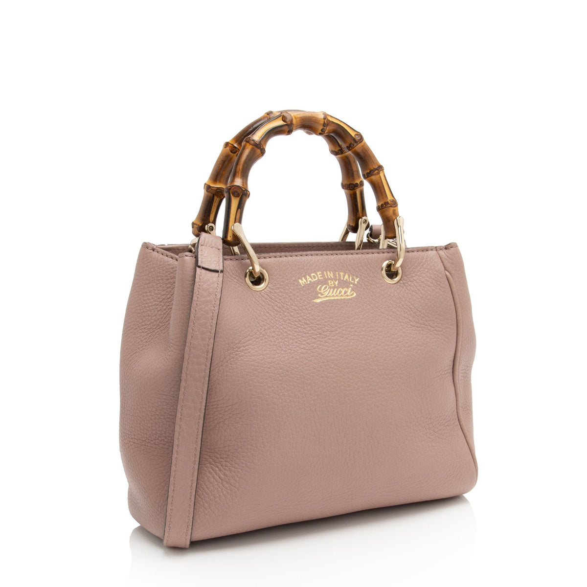 Gucci Leather Bamboo Mini Shopper Tote (SHF-eRoYKz)