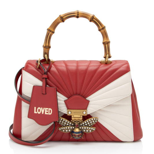 Gucci Leather Bamboo Queen Margaret Top Handle (SHF-CF7LJ0)