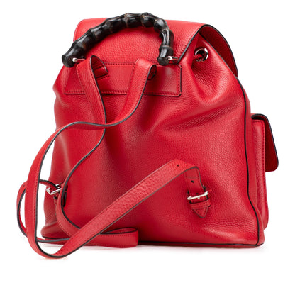 Gucci Leather Bamboo Tassel Backpack