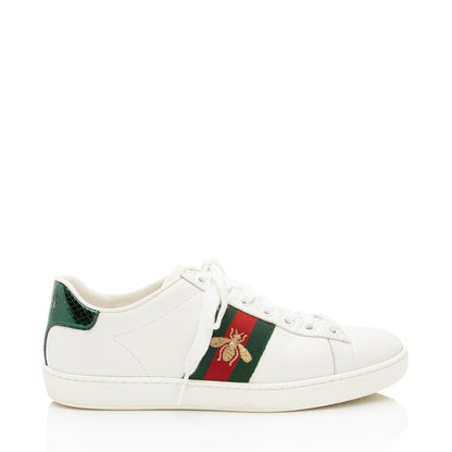 Gucci Leather Bee Ace Sneakers - Size 6 / 36