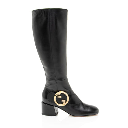 Gucci Leather Blondie Knee High Boots - Size 7 / 37