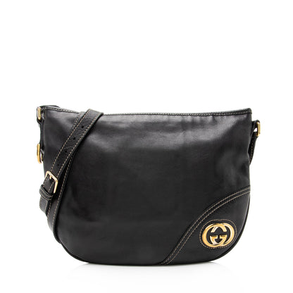 Gucci Leather Britt Messenger Bag (SHF-23050)