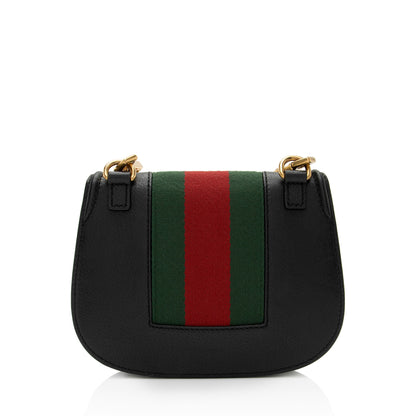 Gucci Leather Crystal Butterfly Linea Totem Small Crossbody (SHF-EzIHWx)