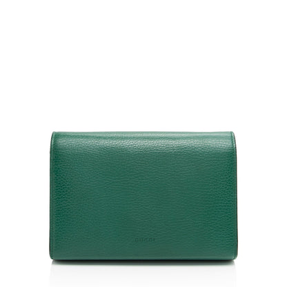 Gucci Leather Crystal Dionysus Chain Wallet (SHF-lfofdz)