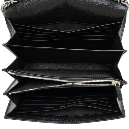 Gucci Leather Crystal Dionysus Chain Wallet (SHF-N4rGzu)
