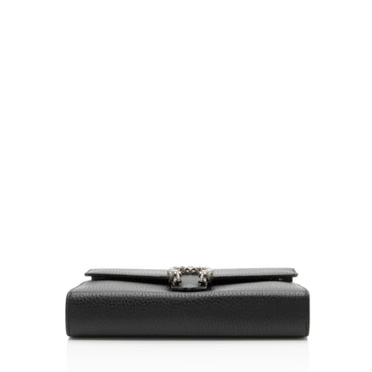Gucci Leather Crystal Dionysus Chain Wallet