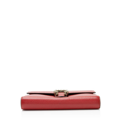 Gucci Leather Crystal Dionysus Chain Wallet