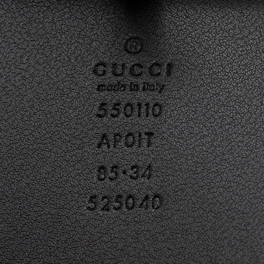 Gucci Leather Crystal GG Belt - Size 34 / 85 (SHF-21436)