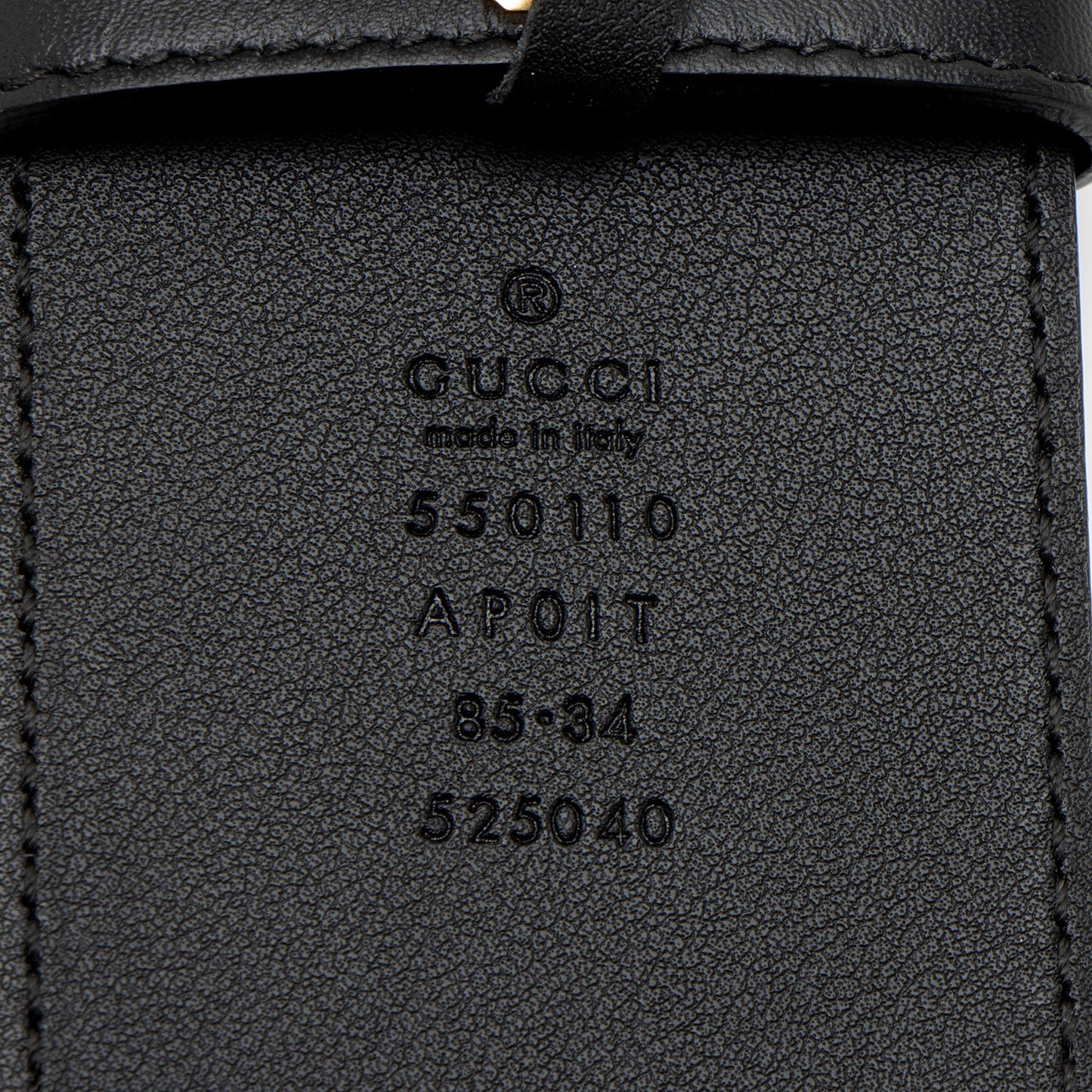 Gucci Leather Crystal GG Belt - Size 34 / 85