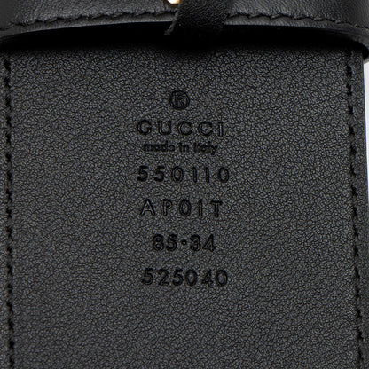 Gucci Leather Crystal GG Belt - Size 34 / 85
