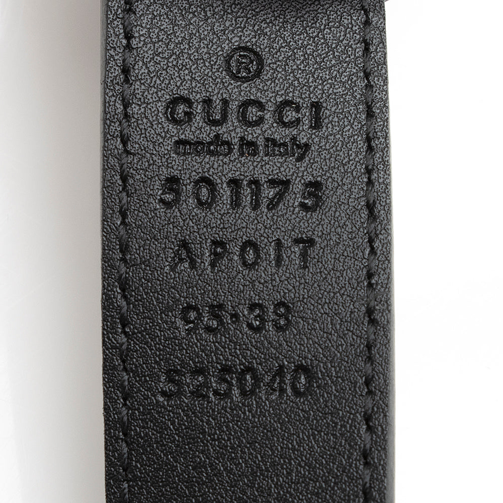 Gucci Leather Crystal GG Belt - Size 38 / 95 (SHF-21579)