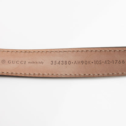Gucci Leather Crystal GG Interlocking Belt - Size 42 / 105 (SHF-6wphpi)
