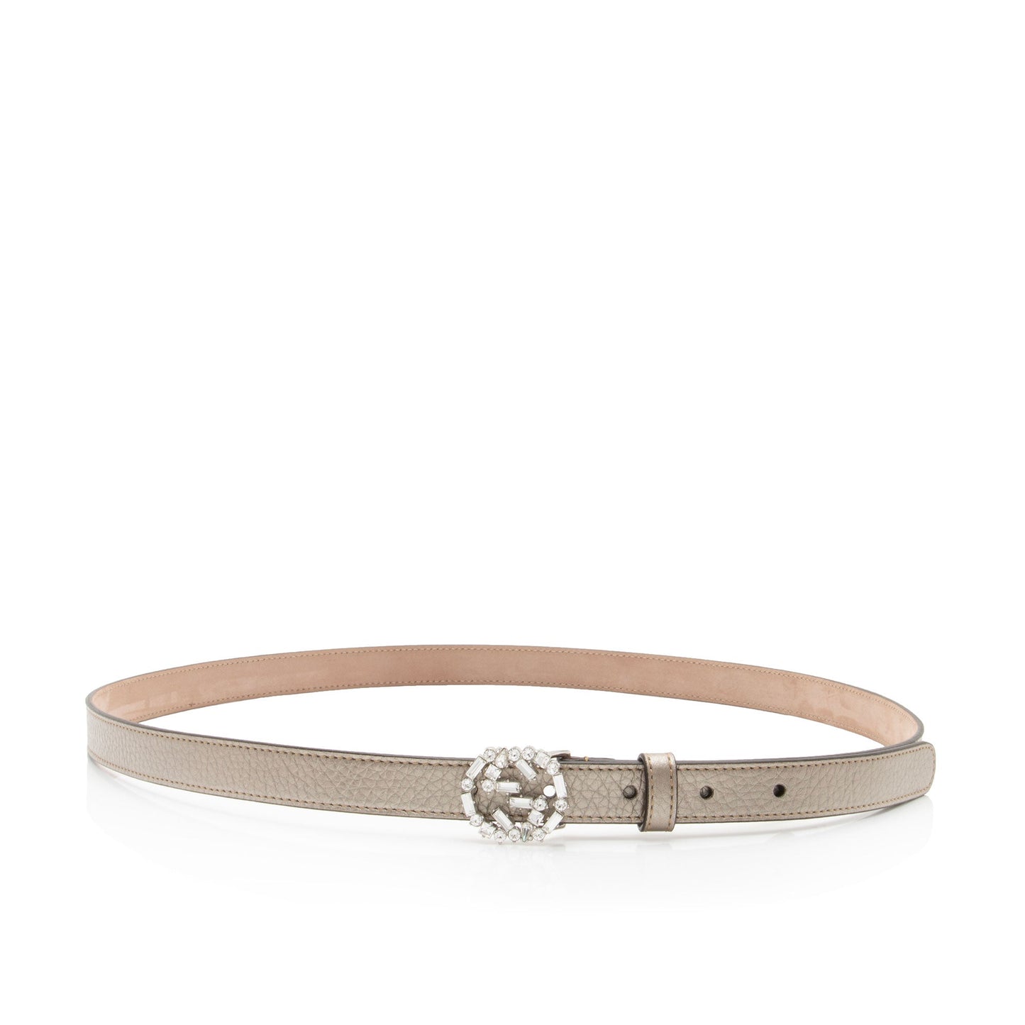 Gucci Leather Crystal GG Interlocking Belt - Size 42 / 105 (SHF-6wphpi)