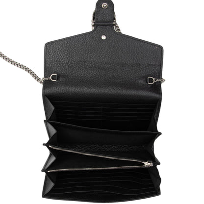 Gucci Leather Crystal Dionysus Chain Wallet (SHF-fJzaNK)