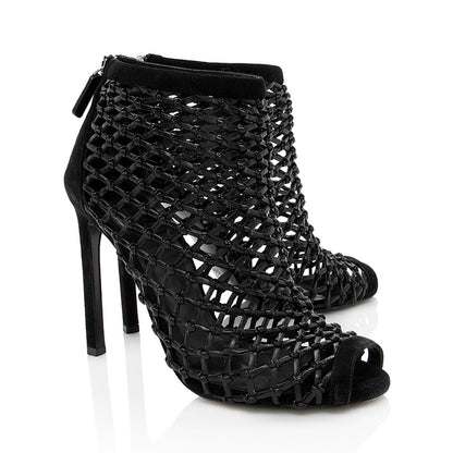 Gucci Leather Eline Cage Booties - Size 6.5 / 36.5 (SHF-18763)
