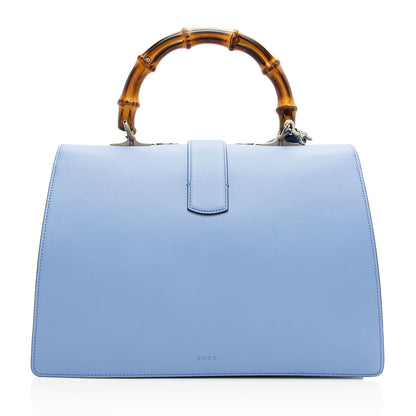 Gucci Leather Embroidered Bamboo Dionysus Large Top Handle (SHF-xyJtph)