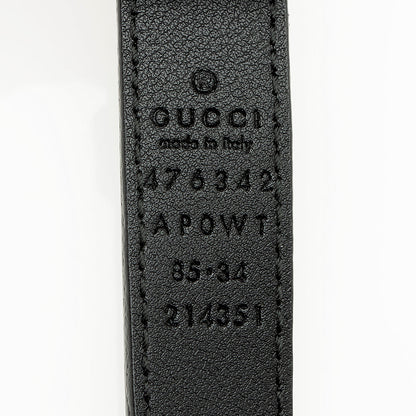 Gucci Leather Faux Pearl GG Belt - Size 34 / 85 (SHF-21740)