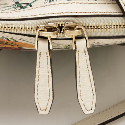 Gucci Leather Flora Nice Satchel (SHF-5DGwQW)