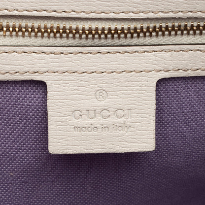 Gucci Leather Flora Nice Satchel (SHF-5DGwQW)