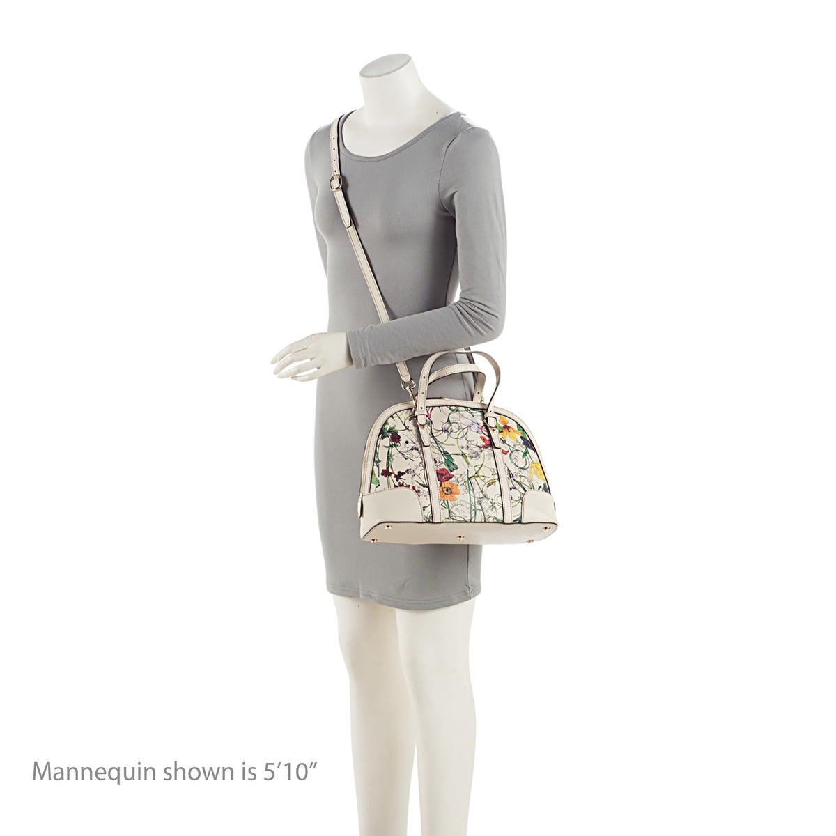 Gucci Leather Flora Nice Satchel (SHF-5DGwQW)