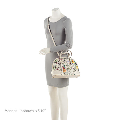 Gucci Leather Flora Nice Satchel (SHF-5DGwQW)