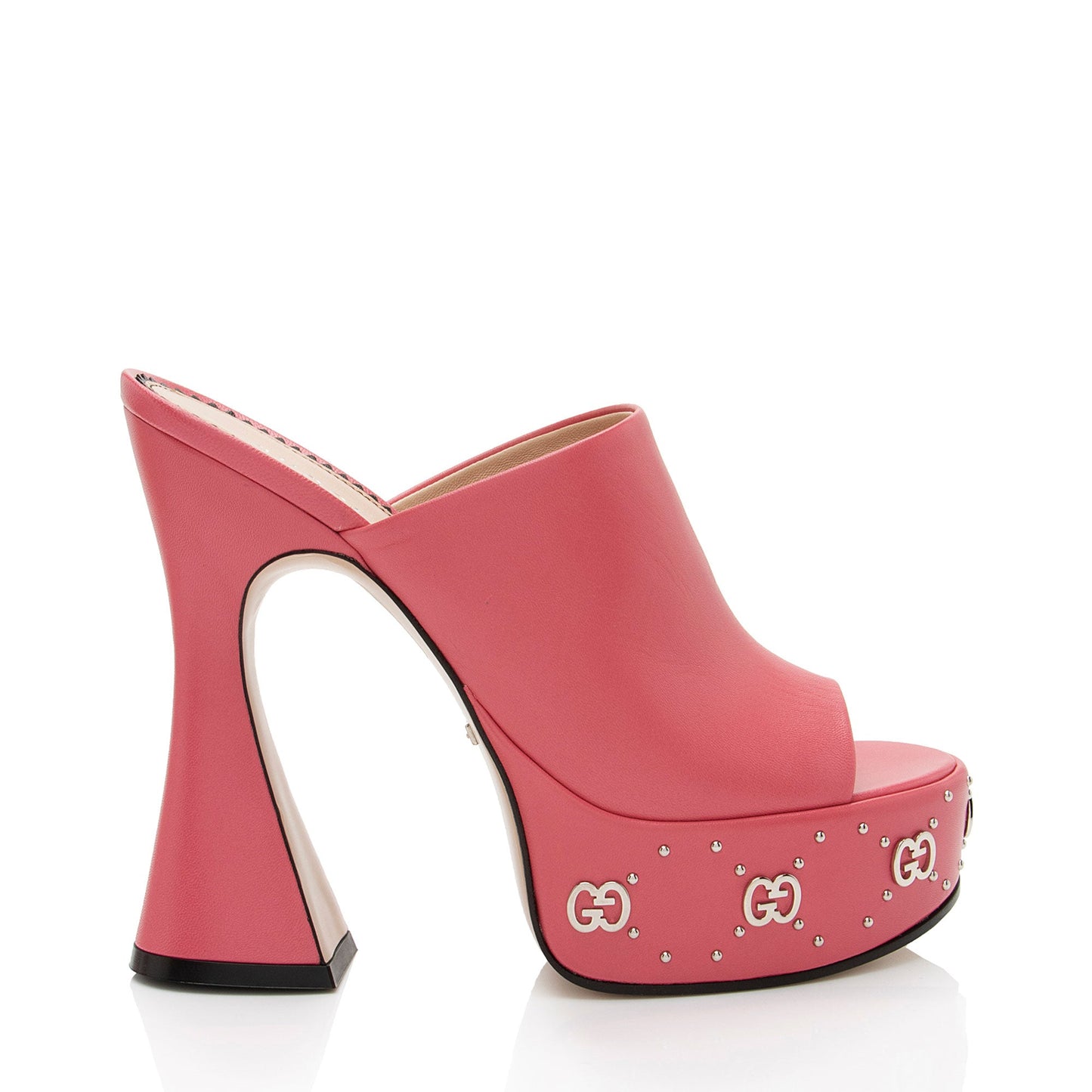 Gucci Leather GG Embellished Janaya Platform Sandals - Size 7.5 / 37.5