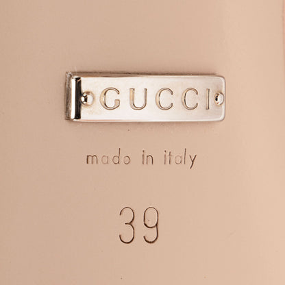 Gucci Leather GG Embellished Platform Sandals - Size 9 / 39