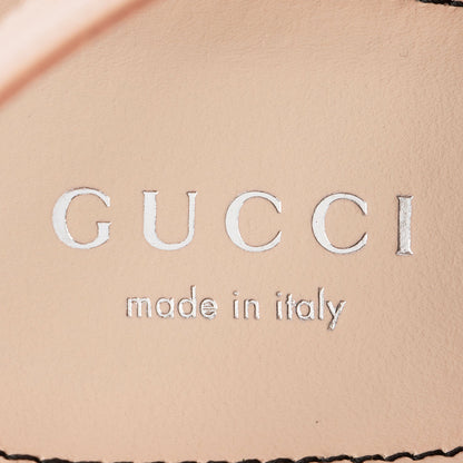 Gucci Leather GG Embellished Platform Sandals - Size 9 / 39