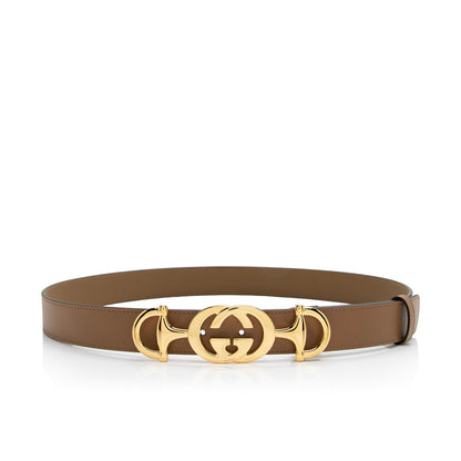Gucci Leather GG Horsebit Belt - Size 30 / 75 (SHF-23498)