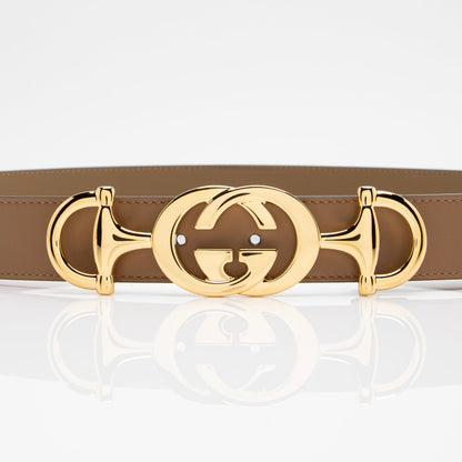 Gucci Leather GG Horsebit Belt - Size 30 / 75 (SHF-23498)