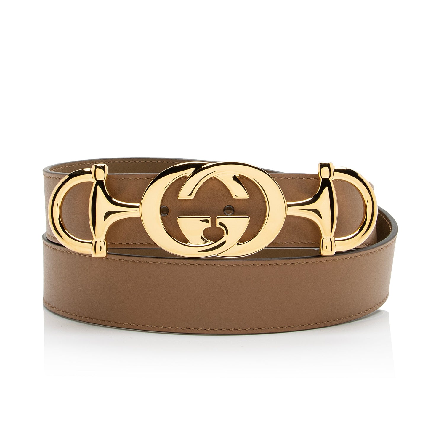Gucci Leather GG Horsebit Belt - Size 30 / 75 (SHF-23498)