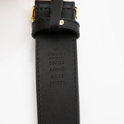 Gucci Leather GG Horsebit Belt - Size 32 / 80 (SHF-LymjNj)