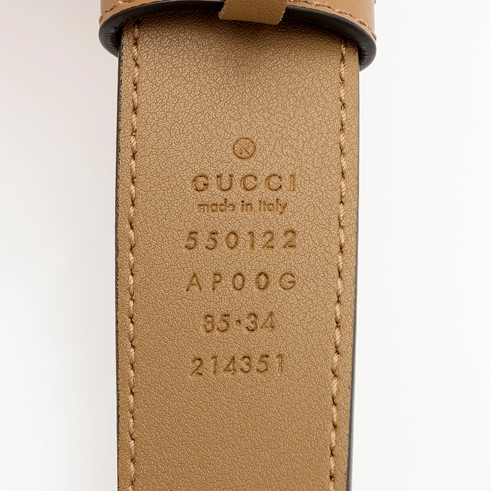 Gucci Leather GG Horsebit Belt - Size 34 / 85 (SHF-19458)